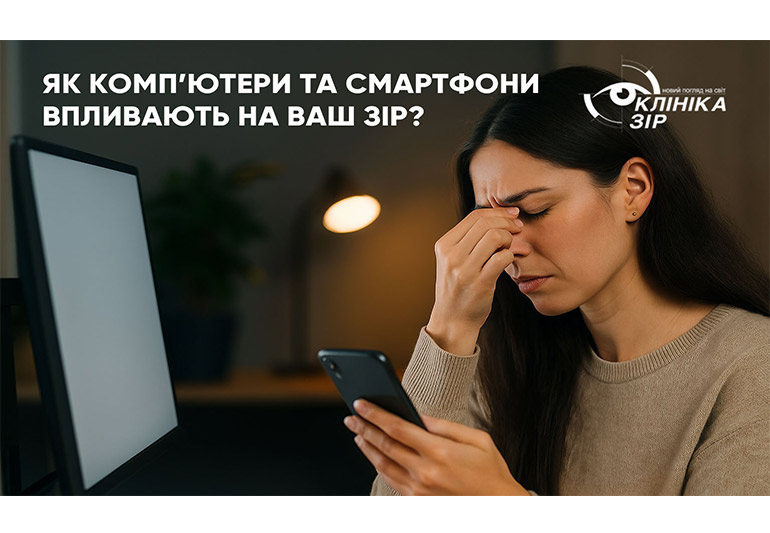 Як комп’ютери та смартфони впливають на ваш зір